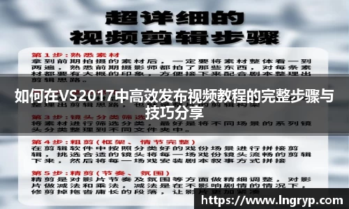 如何在VS2017中高效发布视频教程的完整步骤与技巧分享
